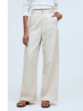 Madewell The Harlow Wide Leg Pants Size 20 In Drapey Twill Vintage Khaki NWT New